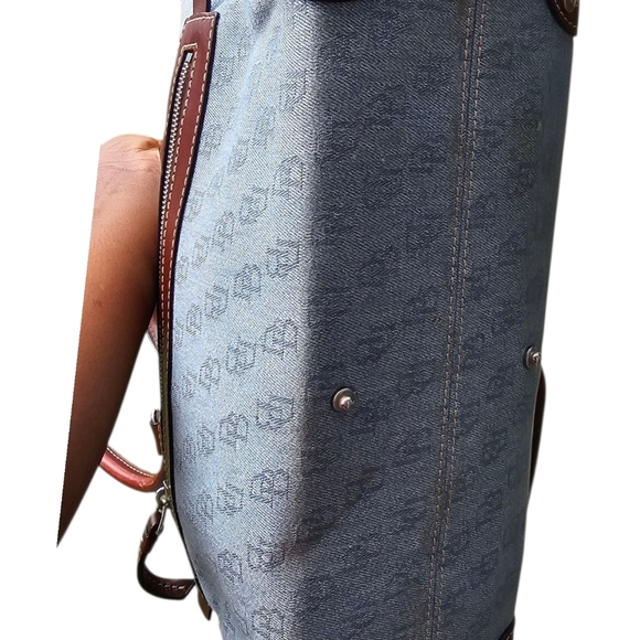 Dooney & Bourke Blue and Brown Shoulder Bag - Picture 6 of 11